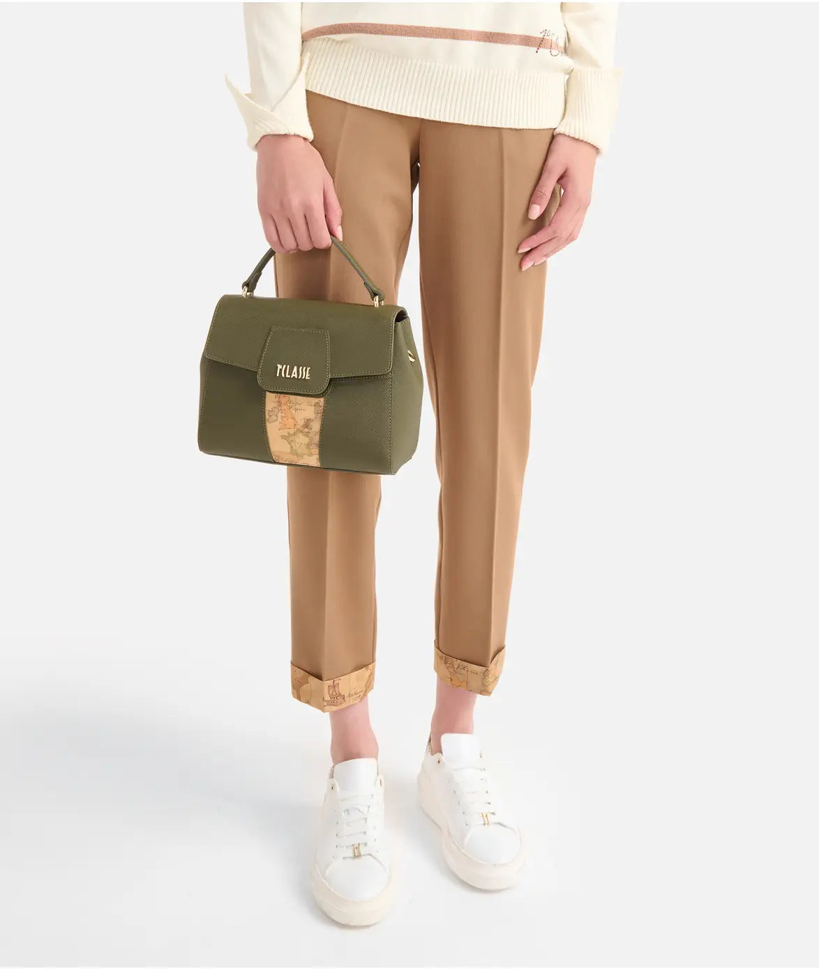Windy City borsa a mano con patta Verde Muschio