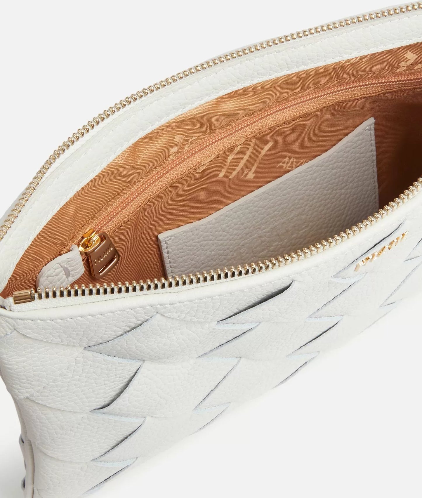 Pura Leather clutch Avorio