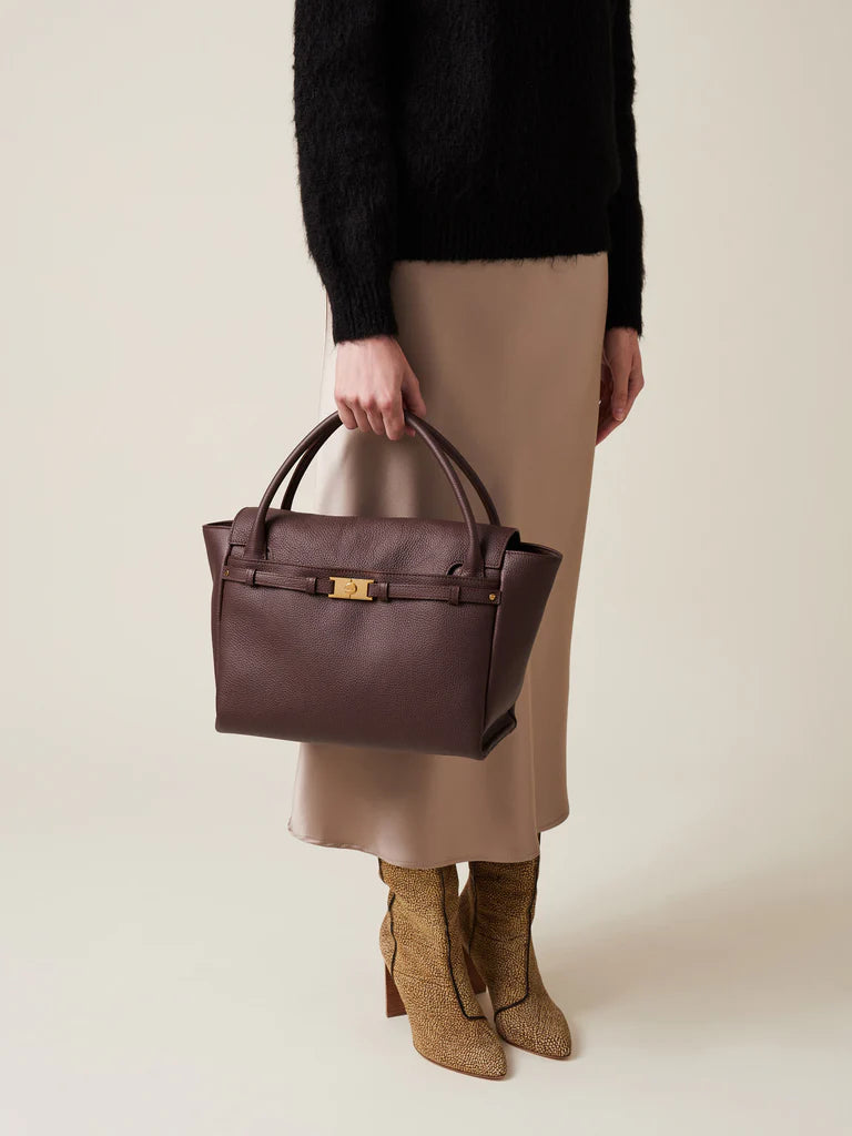 TORINESE BORSA BAULETTO MEDIUM CASTANO