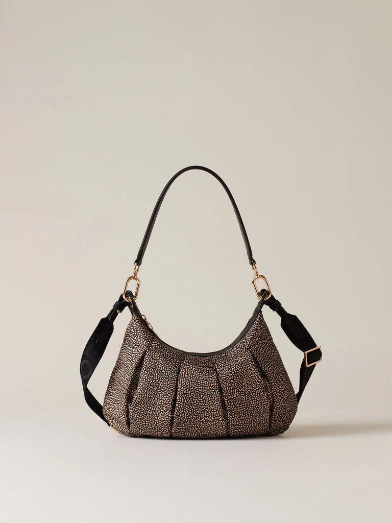 CROISSANT HOBO SMALL OP NATURALE / NERO