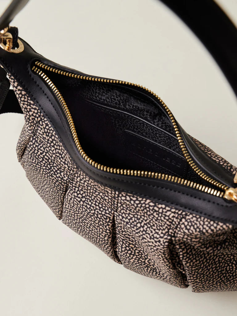 CROISSANT HOBO SMALL OP NATURALE / NERO