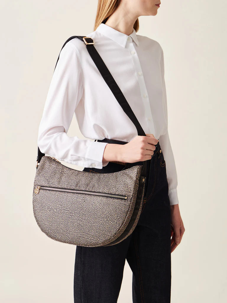 LUNA BAG MIDDLE OP NATURALE / NERO