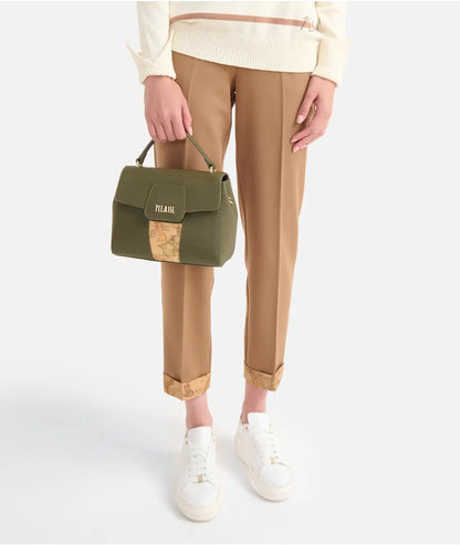 Windy City borsa a mano con patta Verde Muschio