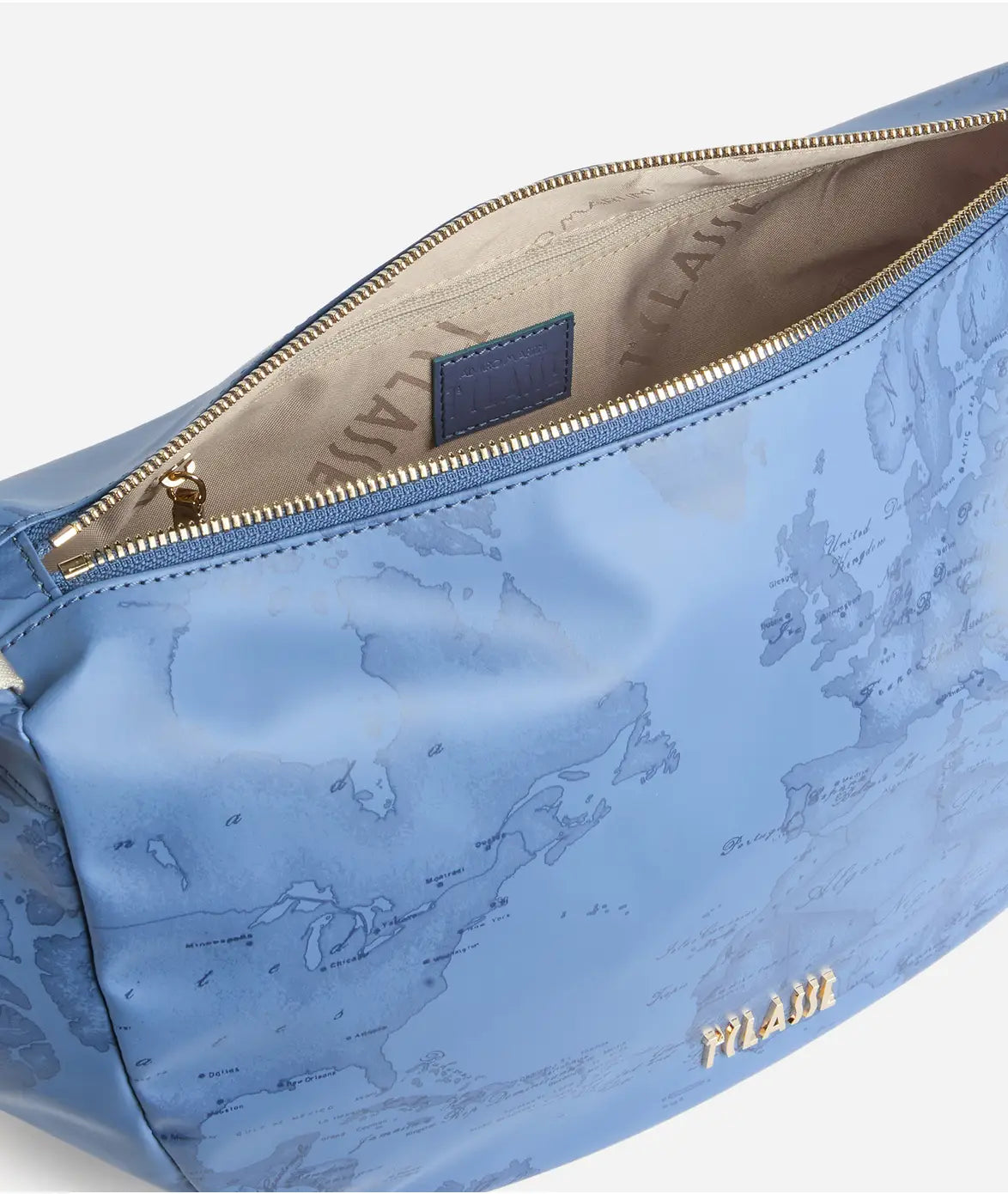 Soft Color tracolla a mezzaluna grande Blu Jeans