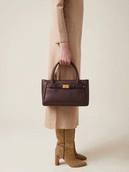 TORINESE BORSA BAULETTO SMALL CASTANO