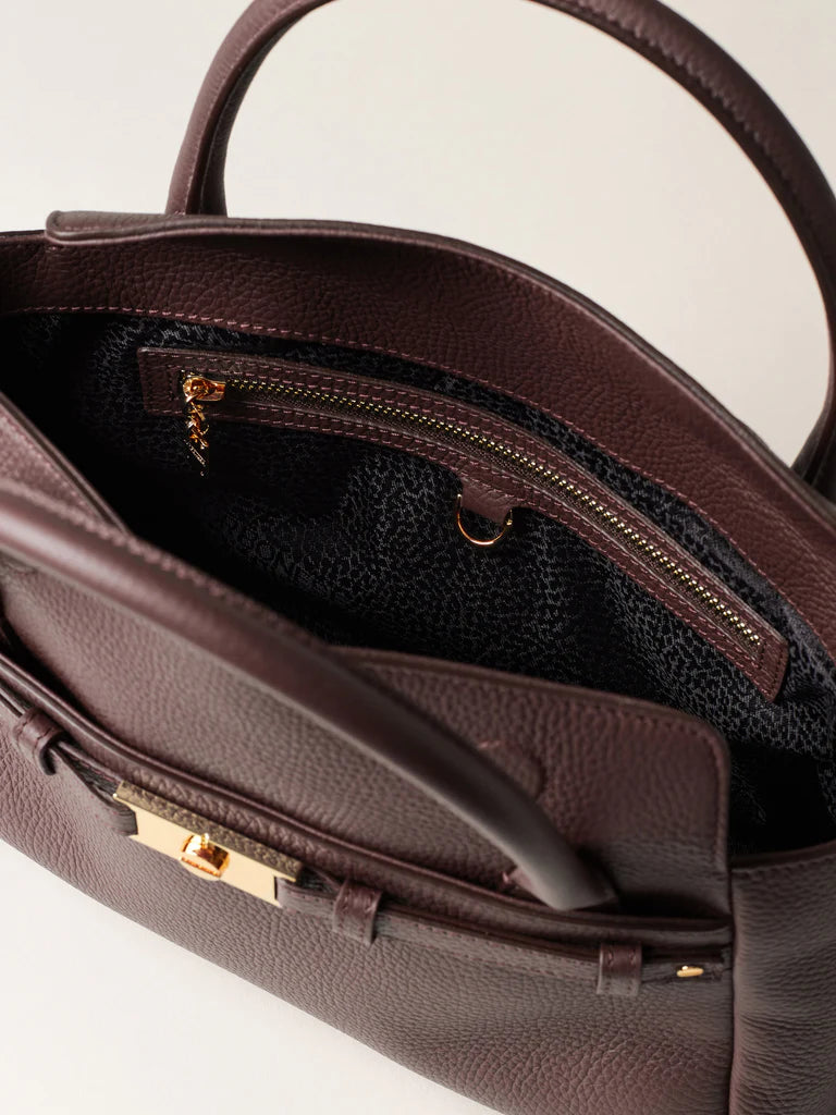 TORINESE BORSA BAULETTO SMALL CASTANO