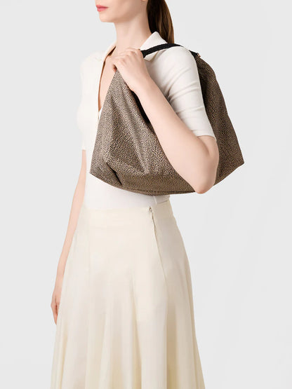 PLIE BORSA HOBO MEDIUM Borsa a mano in Tessuto riciclato Op
