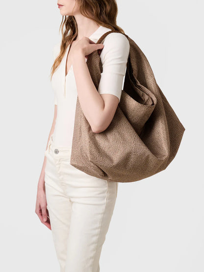 PLIE BORSA HOBO LARGE Borsa a spalla in Tessuto riciclato Op