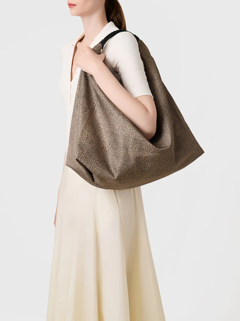 PLIE BORSA HOBO LARGE Borsa a spalla in Tessuto riciclato Op