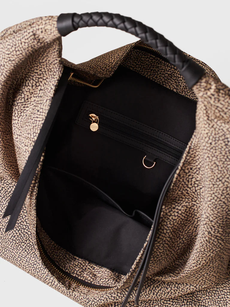 PLIE BORSA HOBO LARGE Borsa a spalla in Tessuto riciclato Op