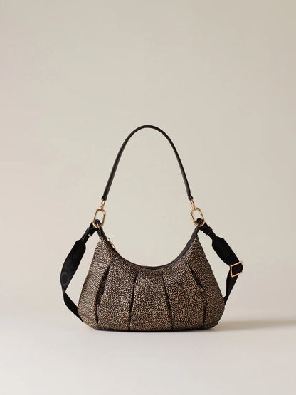 CROISSANT HOBO SMALL OP NATURALE / NERO