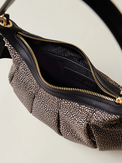 CROISSANT HOBO SMALL OP NATURALE / NERO