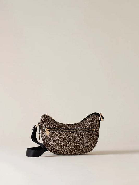 HOBO LUNA MINI OP NATURALE / NERO