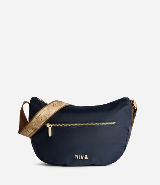 Stormy Nylon tracolla a mezzaluna grande Blu Notte