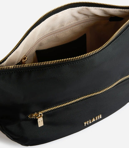 Stormy Nylon tracolla a mezzaluna grande Nera