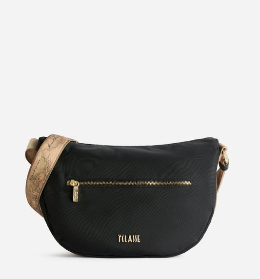 Stormy Nylon tracolla a mezzaluna grande Nera