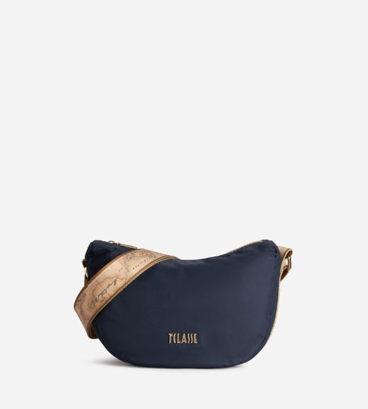 Stormy Nylon tracolla a mezzaluna piccola Blu Notte